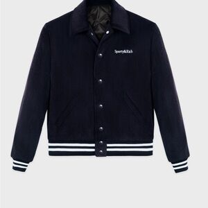 Sporty & Rich Dark Blue Varsity Jacket